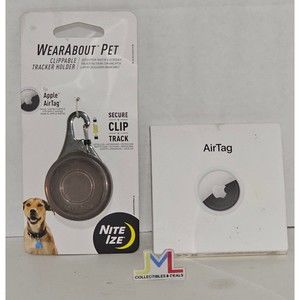 Apple AirTag & Nite Ize Wearabout Pet Clip Holder Combo For Dog/Cat Tracking